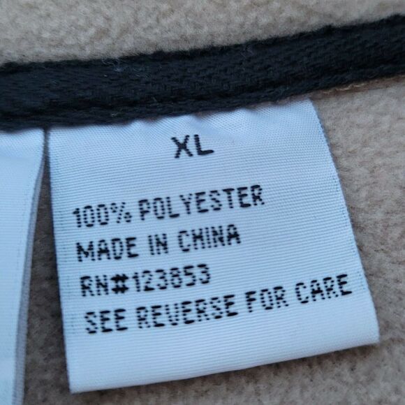 DUCKS UNLIMITED Full Zip Tan Fleece Jacket XL - Picture 5 of 7